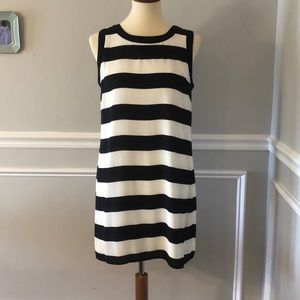 Navy and White striped dress